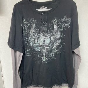 Route 66 Skull Long Sleeve Size Large